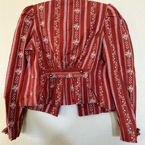 Free People Rust Striped Jacket - Picture 4 of 7